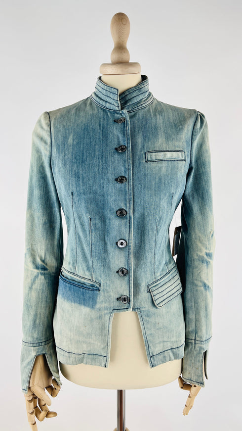 Giacca denim sfiancata