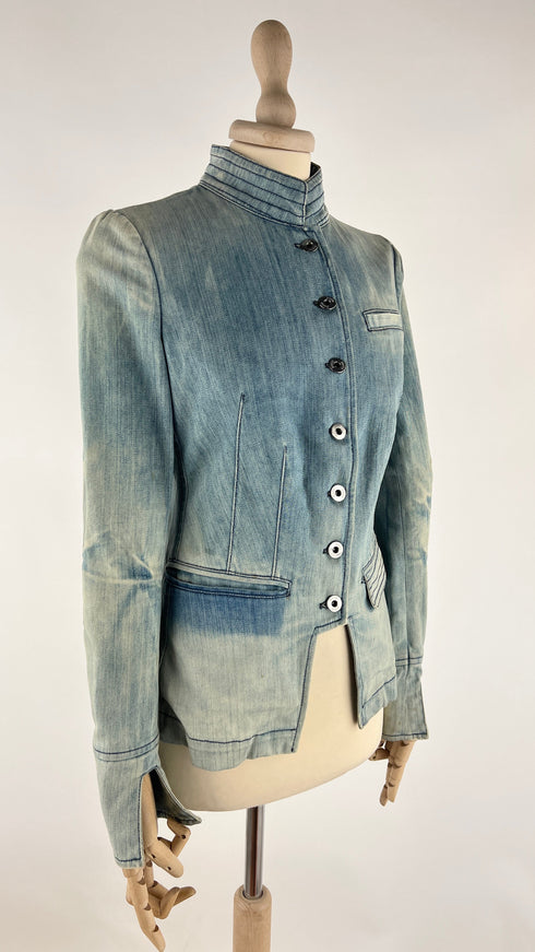Giacca denim sfiancata