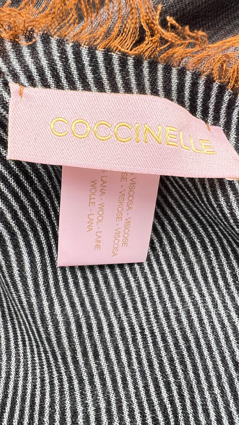 Stola multi-righe sfrangiata