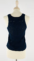 Top in maglia blu navy
