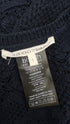 Top in maglia blu navy