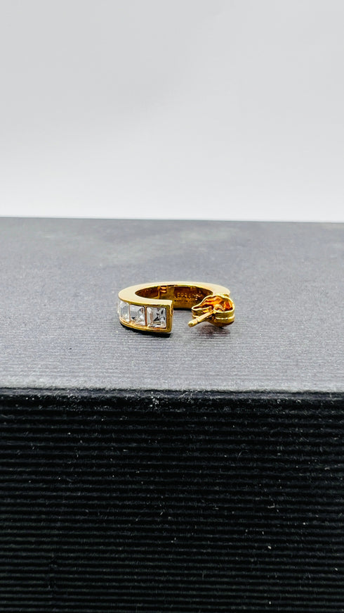 Orecchino singolo con strass