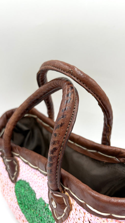 Borsa con paillettes a cuore