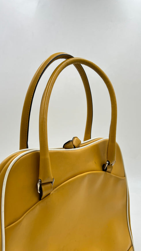Borsa in pelle color senape