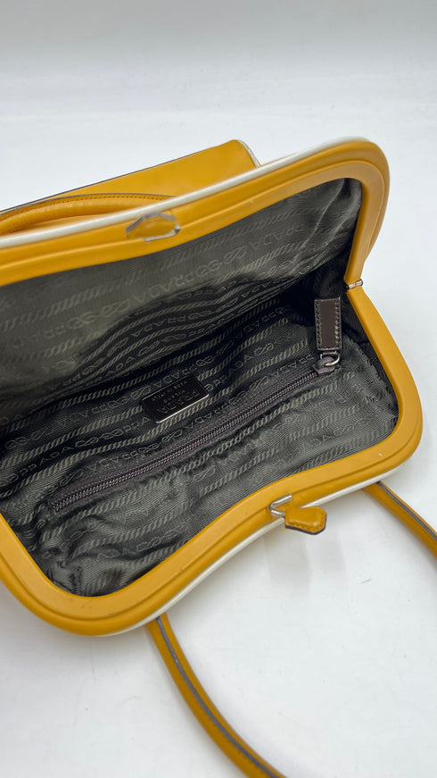 Borsa in pelle color senape