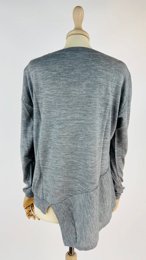 Maglia asimmeterica in merino