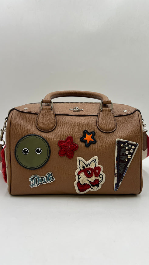 Borsa a bauletto patches