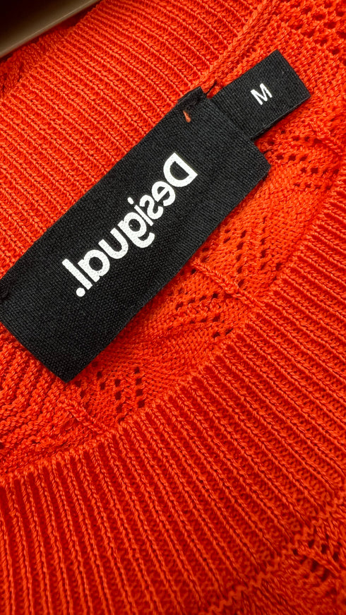 Maglia girocollo traforato