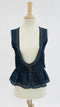 Gilet denim con cartellino