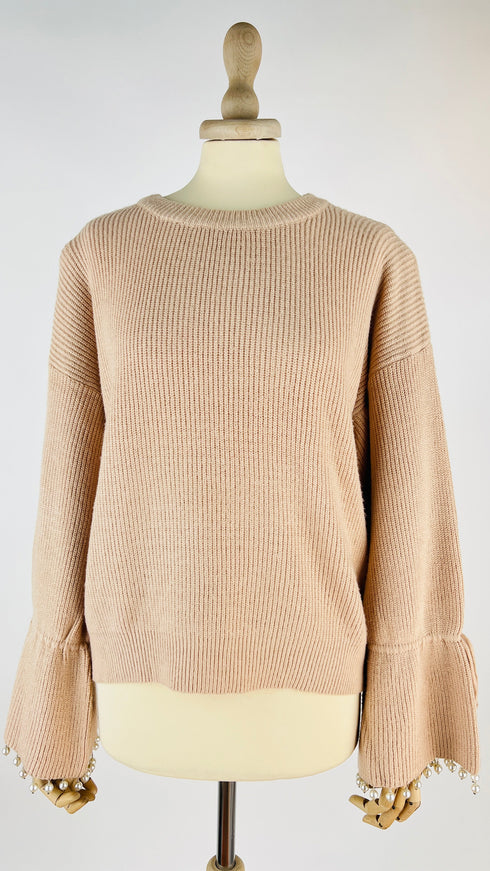 Maglia girocollo con perline