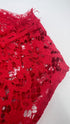 Top in pizzo rosso