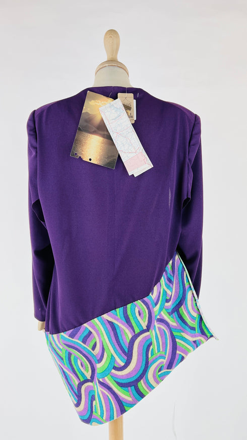 Camicia crepe asimmetrica con cartellino