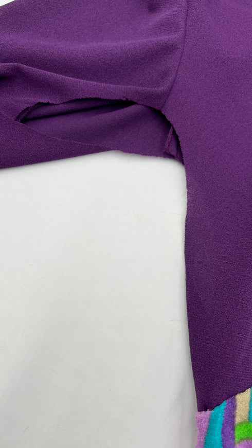 Camicia crepe asimmetrica con cartellino