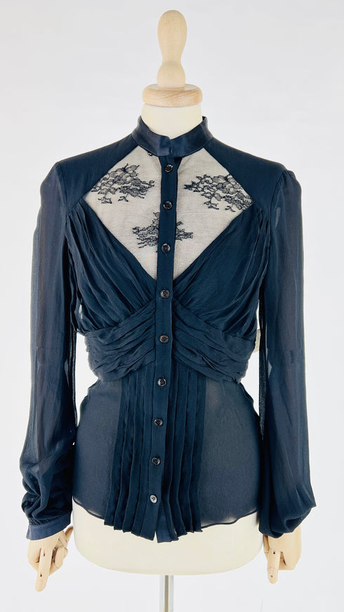 Camicia con drappeggio