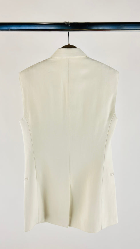 Gilet bianco doppiopetto