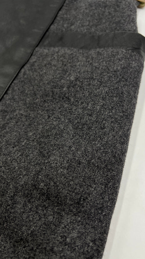 Gonna midi tubino inserti pelle