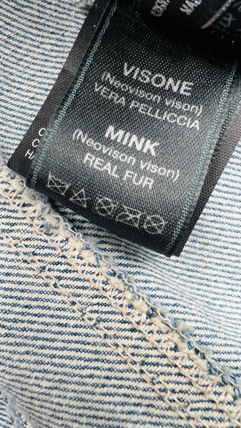 Giubotto in denim inserti pelliccia