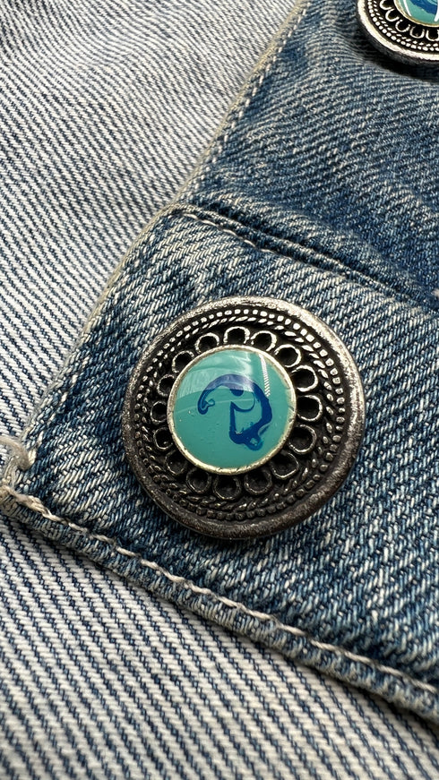 Giubotto in denim inserti pelliccia