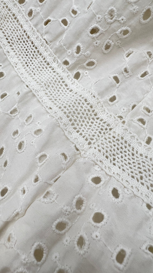 Abito corto pizzo san gallo