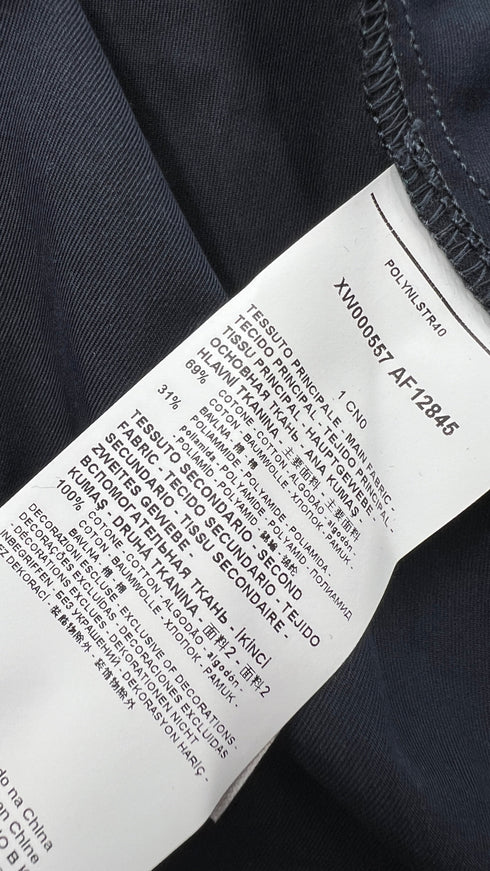 Giubotto in tessuto e denim