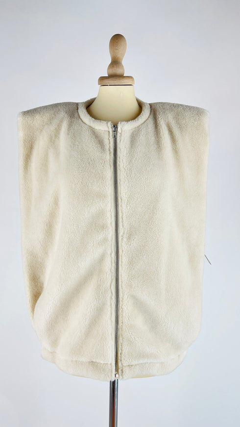 Gilet teddy bianco