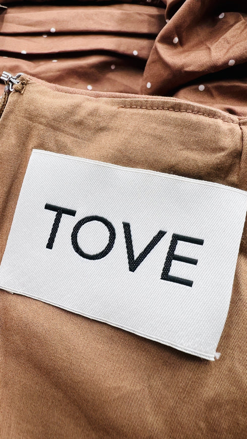 Top drappeggiato a pois