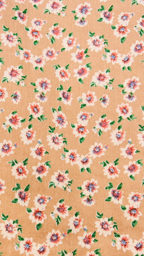 Gonna midi tubino a fiori con elastico