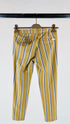 Pantaloni slim fit a righe con cartellino