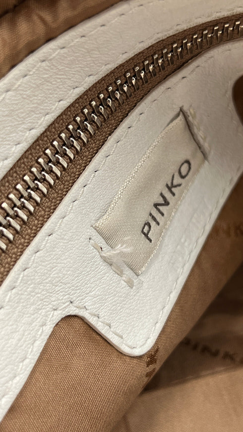 Borsa a spalla/mano in pelle bianca
