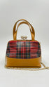 Borsa con chiusura a scatto tartan