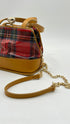 Borsa con chiusura a scatto tartan