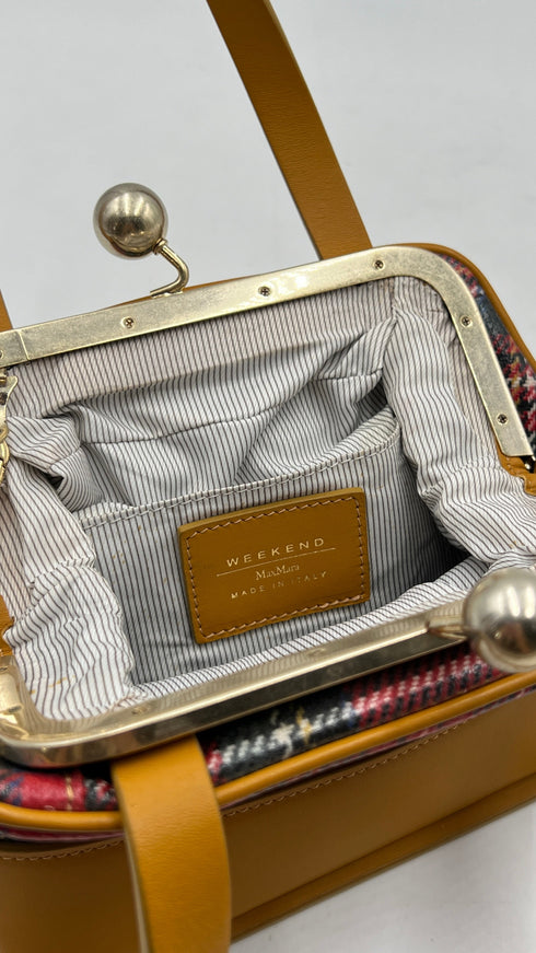 Borsa con chiusura a scatto tartan