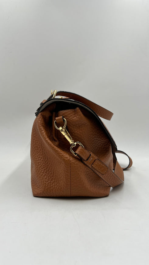 Borsa in pelle martellata