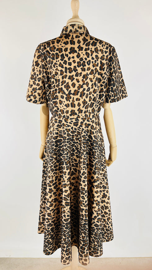 Abito midi chemisier animalier