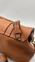 Borsa in pelle martellata