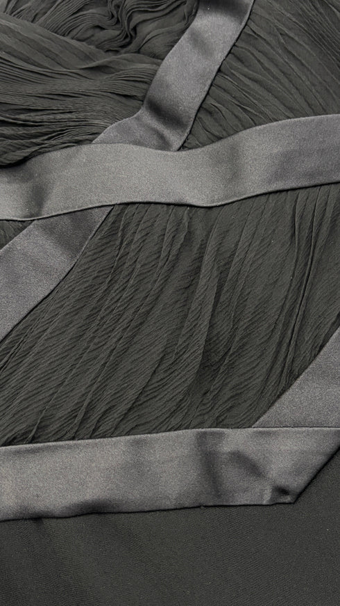 Abito midi vintage inserti satin