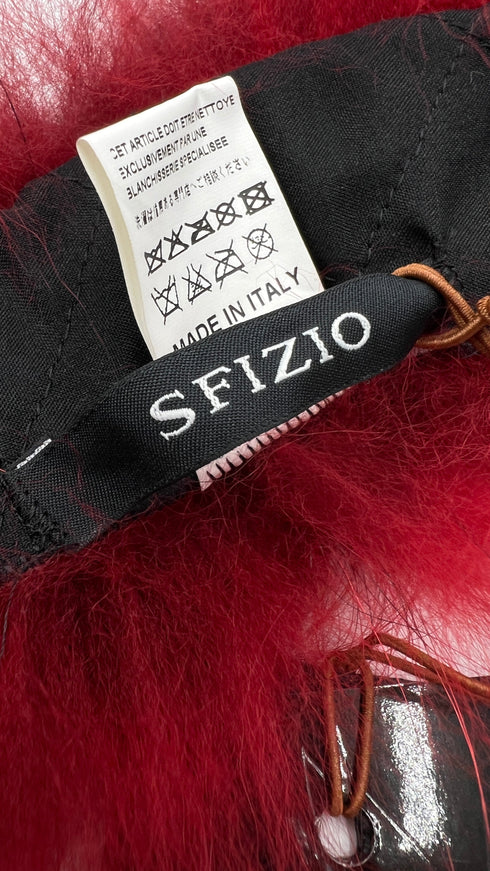 Collo in pelliccia con cartellino