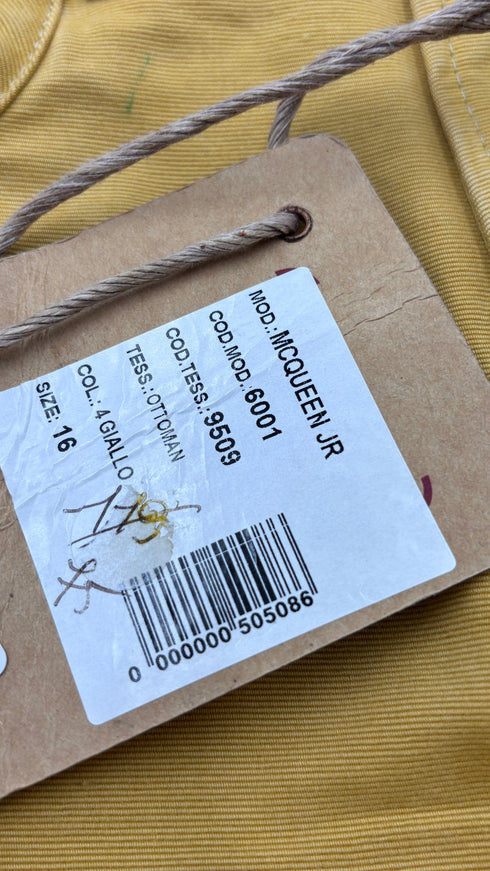 Pantaloni gamba dritta con cartellino