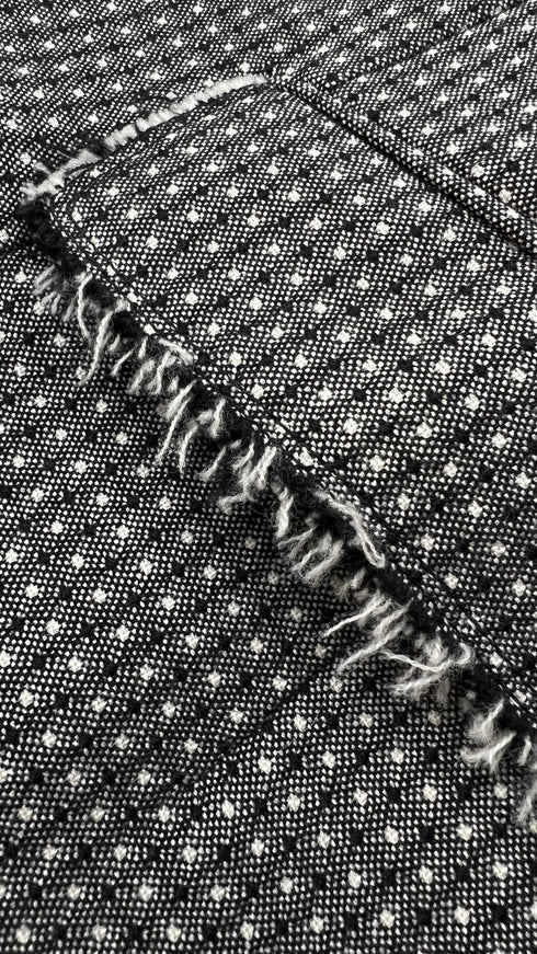 Blazer lana sfrangiata