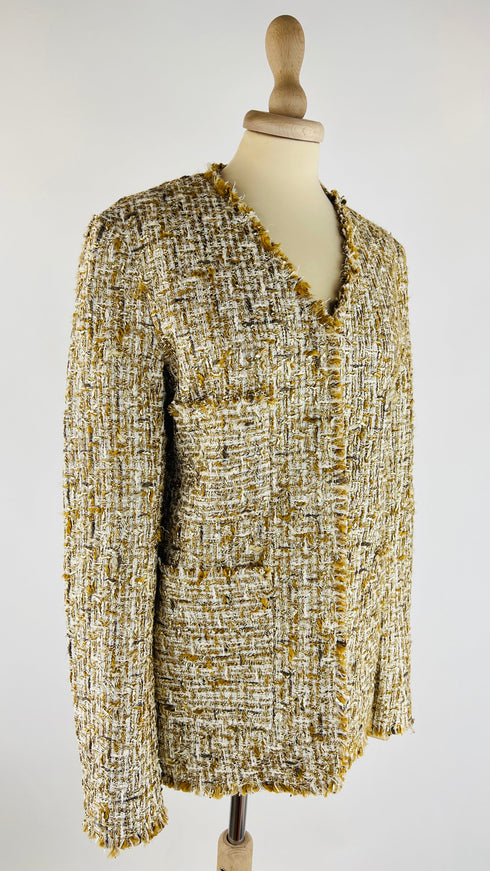 Giacca in tweed oro