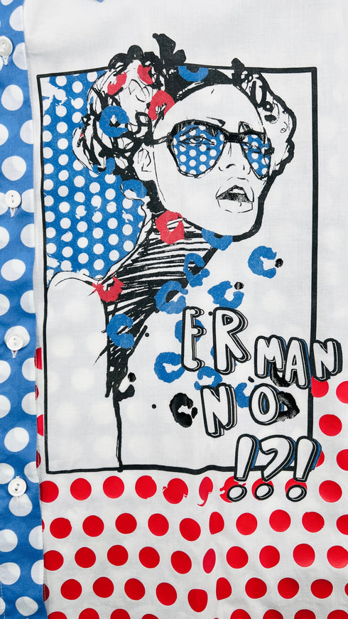 Camicia a pois in cotone