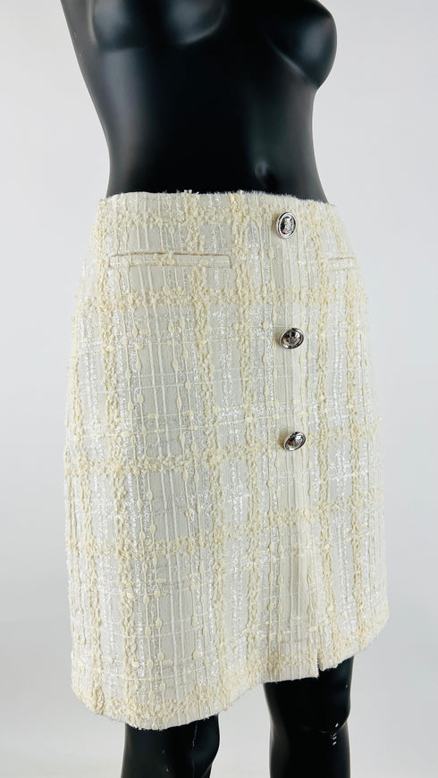 Completo tweed bianco