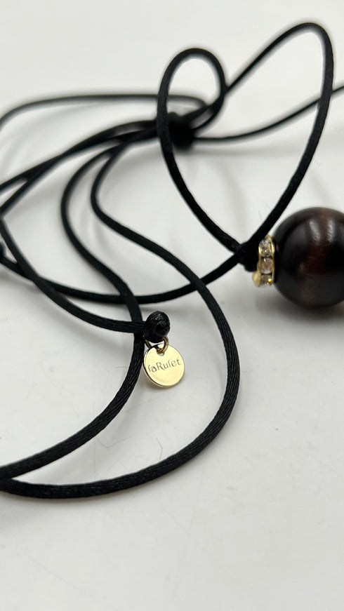 Collana sfere legno