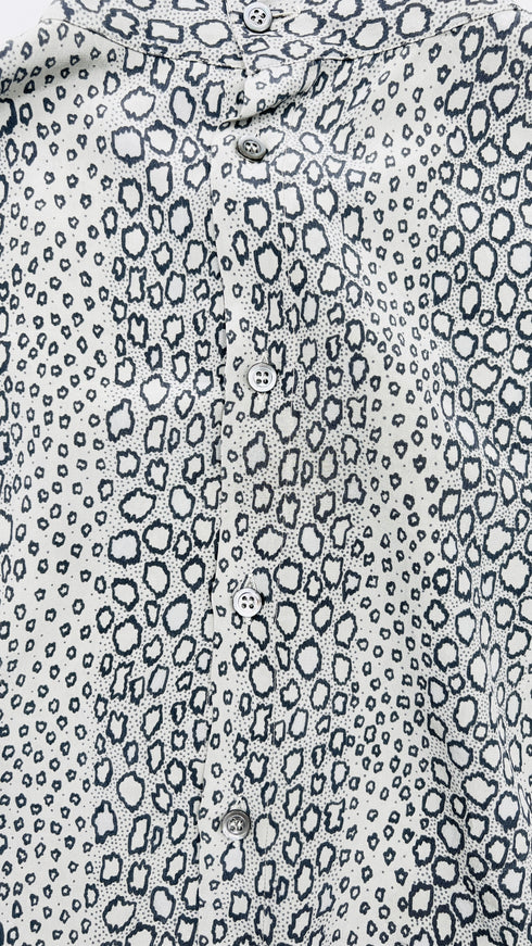 Camicia in seta animalier