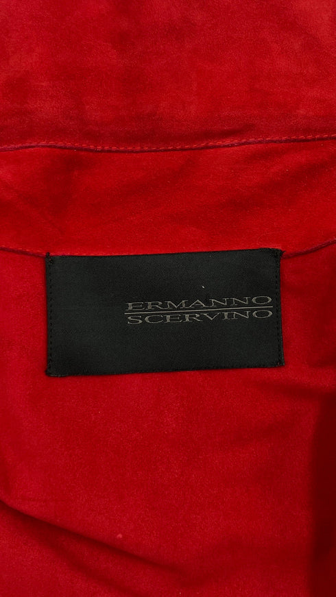 Giacca in suede rossa