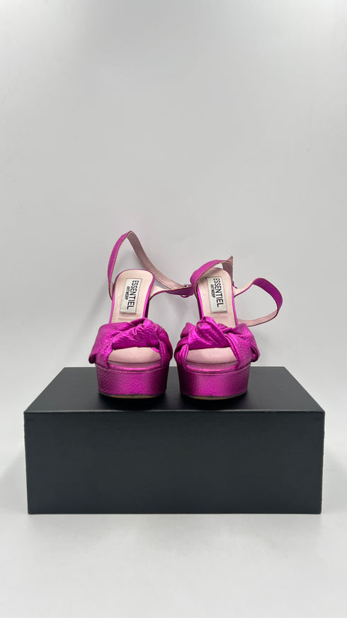 Sandalo fuchsia laminato N.38.5