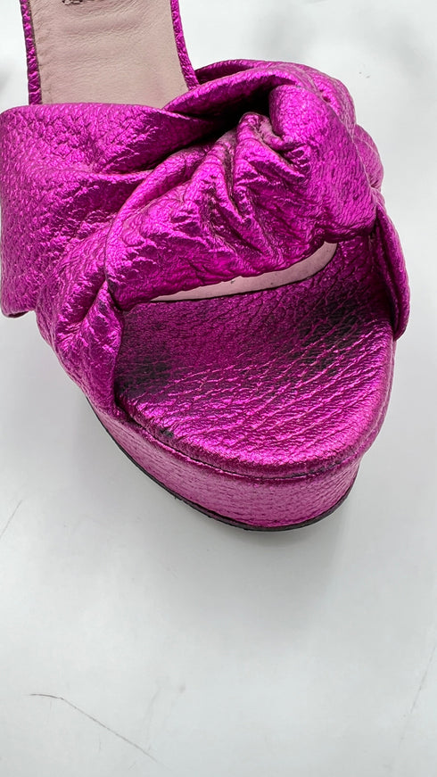 Sandalo fuchsia laminato N.38.5