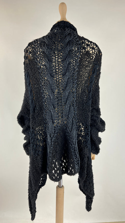 Cardigan oversize lungo nero
