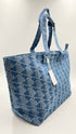 Borsa maxi in denim con cartellino
