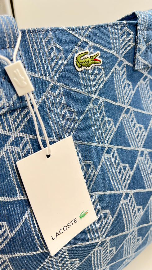 Borsa maxi in denim con cartellino